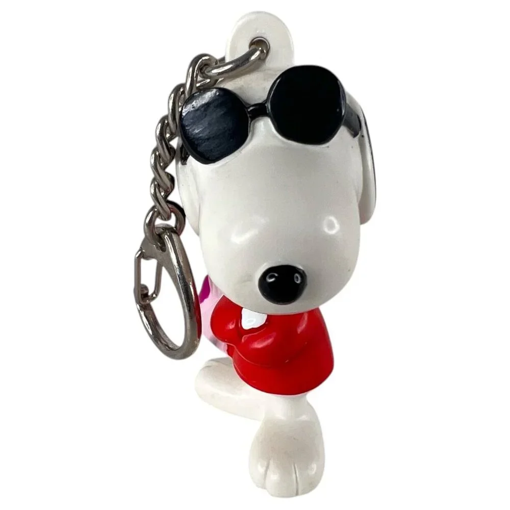 Vintage Joe Cool Snoopy Keychain Valentines Day Black Sunglasses Heart Envelope - Picture 4 of 6